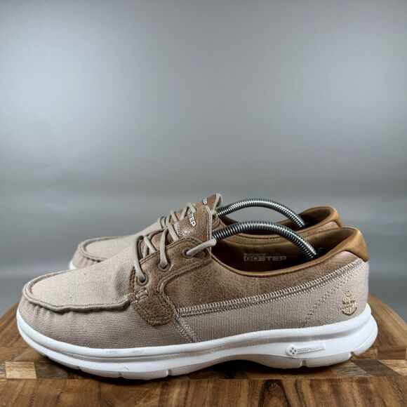 SKECHERS GO STEP Beige “SEASHORE” (14416) BOAT/DECK SHOES – WOMENS 9 - Picture 3 of 8